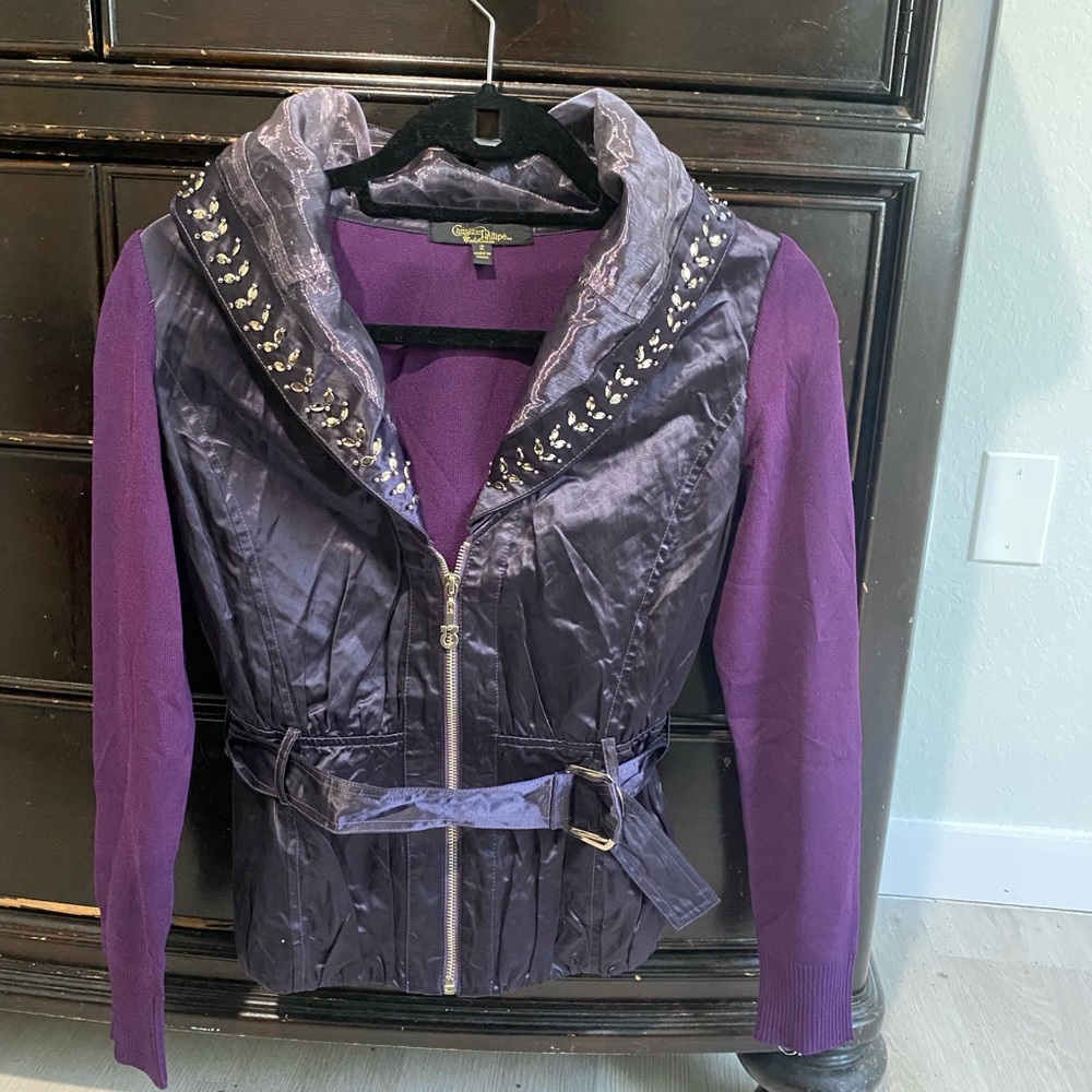Cache Purple Vest for a Stylish Layered Look